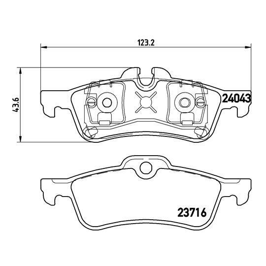 P 06 032 - Brake Pad Set, disc brake 