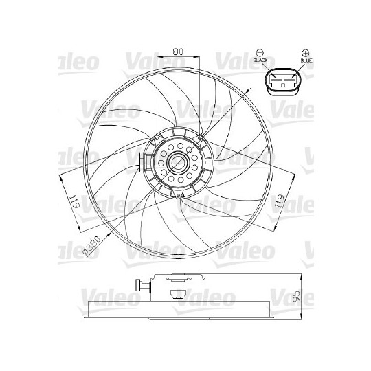 696285 - Fan, radiator 