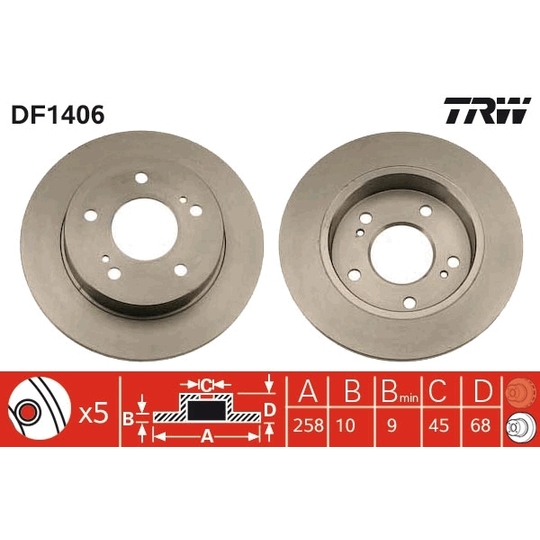 DF1406 - Brake Disc 