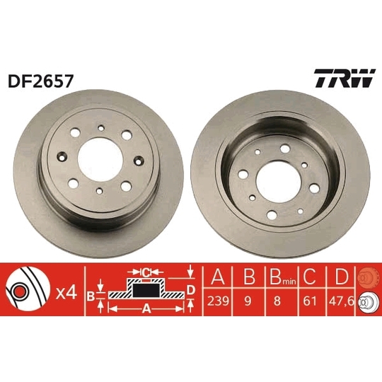 DF2657 - Brake Disc 