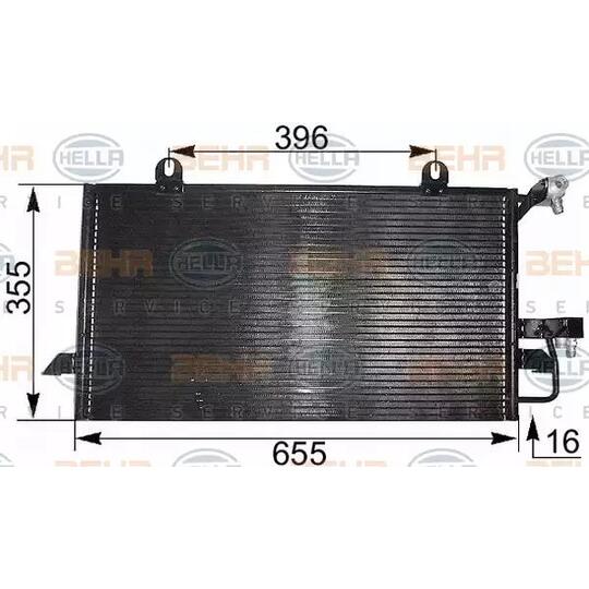8FC 351 300-021 - Condenser, air conditioning 