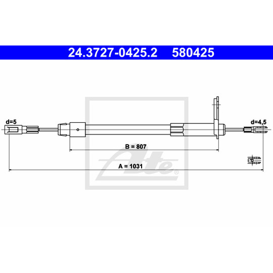 24.3727-0425.2 - Cable, parking brake 