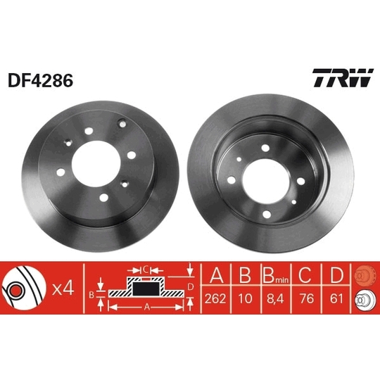 DF4286 - Brake Disc 