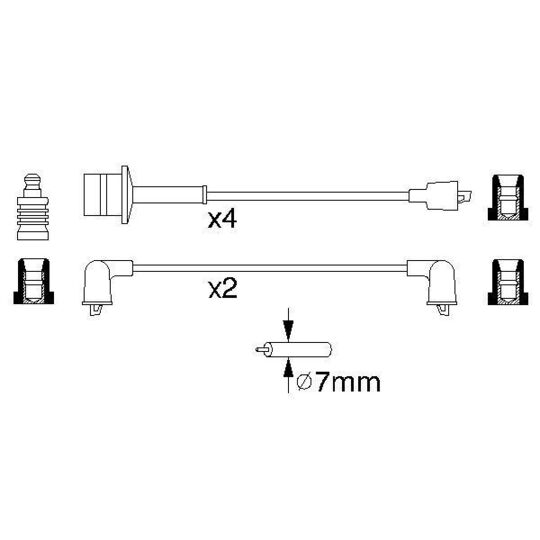 0 986 356 954 - Ignition Cable Kit 