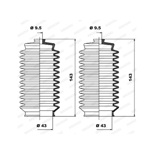 K150095 - Bälgsats, styrsystem 