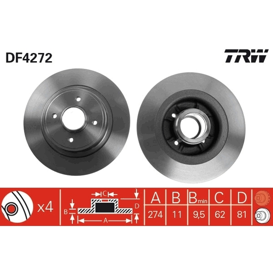 DF4272 - Brake Disc 