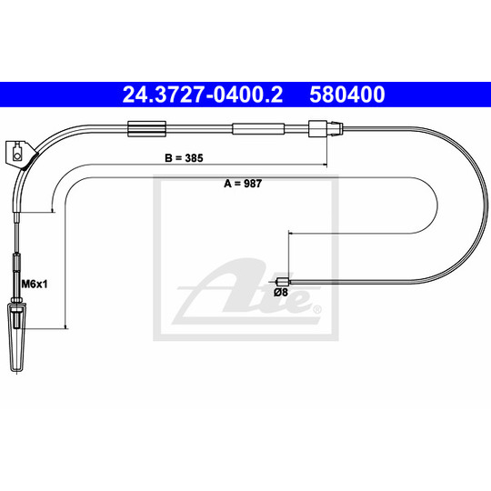 24.3727-0400.2 - Cable, parking brake 
