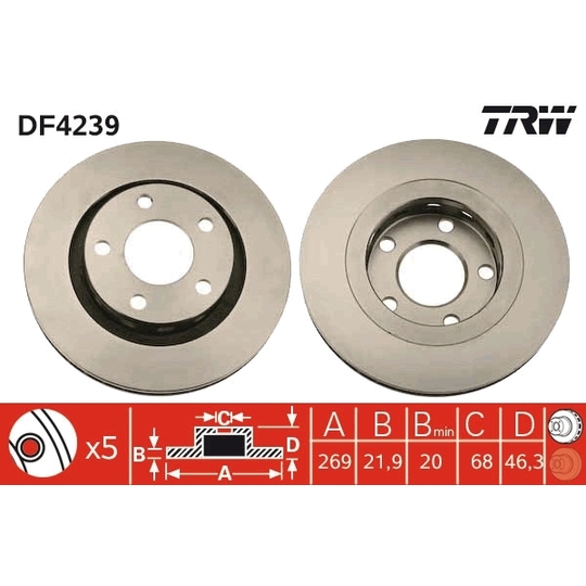 DF4239 - Brake Disc 
