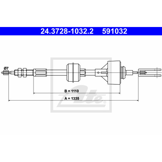 24.3728-1032.2 - Clutch Cable 