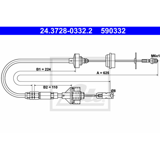 24.3728-0332.2 - Clutch Cable 