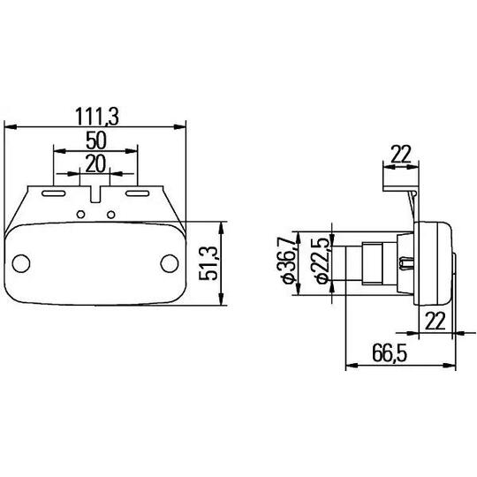 2PS 340 001-011 - Side Marker Light 