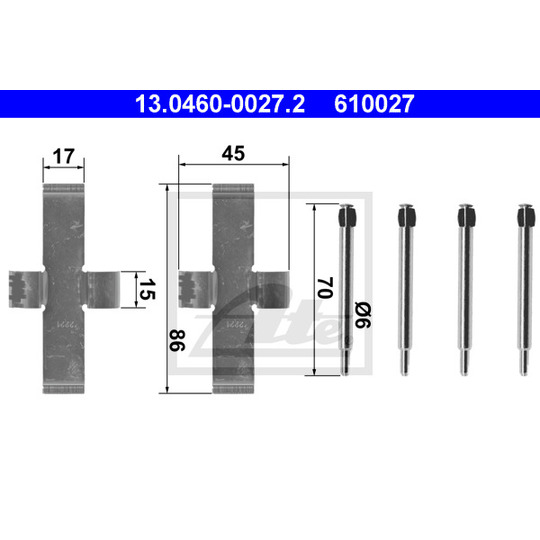 13.0460-0027.2 - Accessory Kit, disc brake pad 