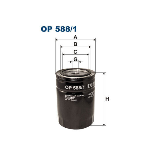 OP 588/1 - Oil filter 