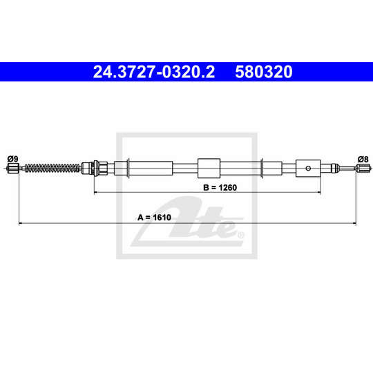 24.3727-0320.2 - Cable, parking brake 