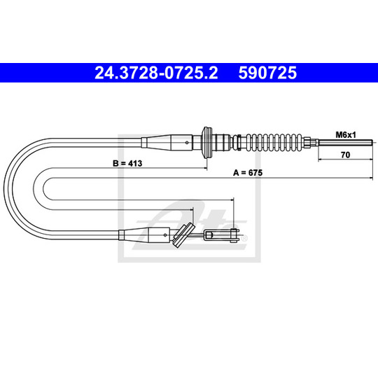 24.3728-0725.2 - Clutch Cable 