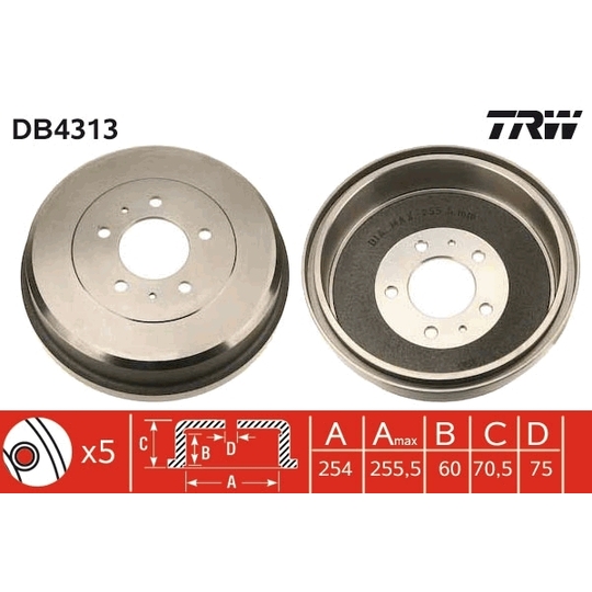 DB4313 - Brake Drum 