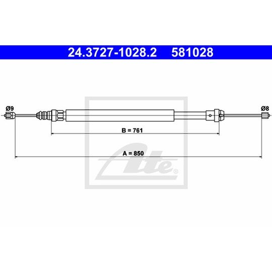 24.3727-1028.2 - Cable, parking brake 