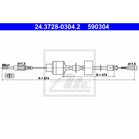 24.3728-0304.2 - Clutch Cable 