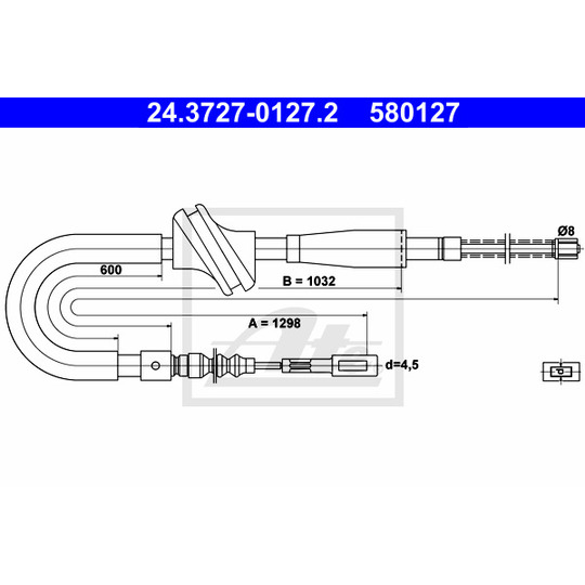 24.3727-0127.2 - Cable, parking brake 