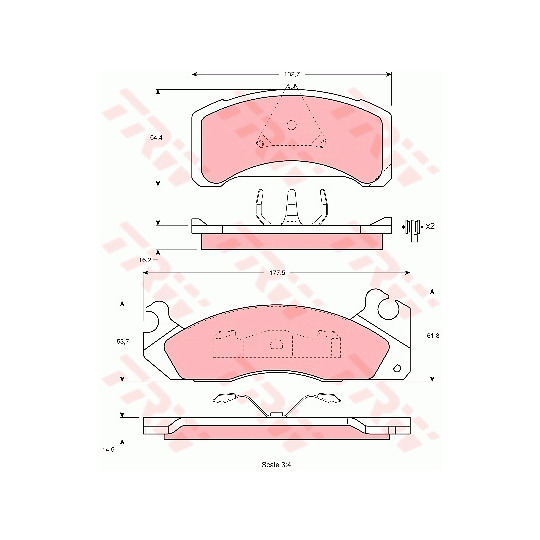 GDB4046 - Brake Pad Set, disc brake 