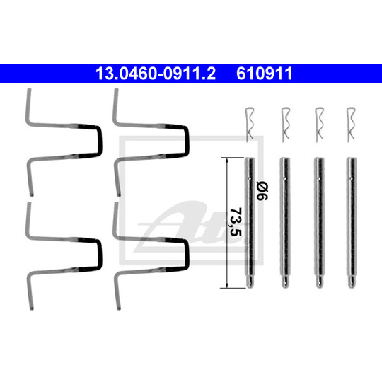 13.0460-0911.2 - Accessory Kit, disc brake pad 