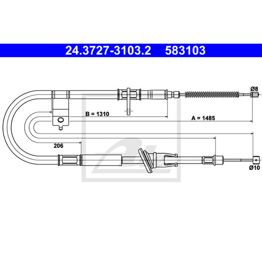 24.3727-3103.2 - Cable, parking brake 