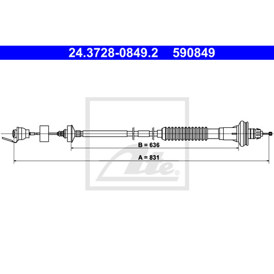 24.3728-0849.2 - Clutch Cable 