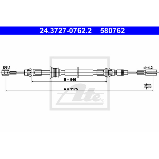 24.3727-0762.2 - Cable, parking brake 