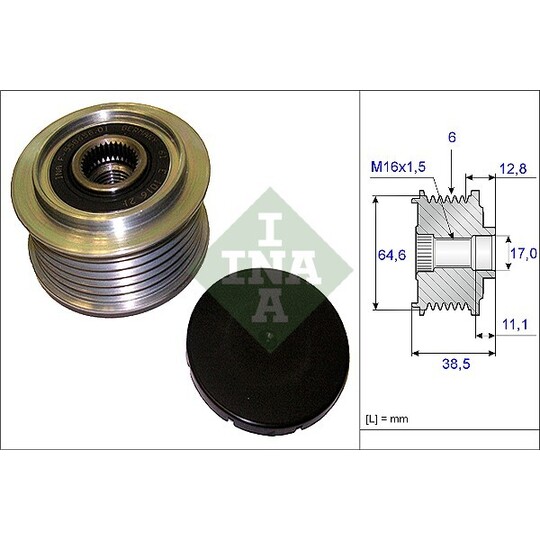 287015400101 - Alternator freewheel clutch OE number by TATA | Spareto