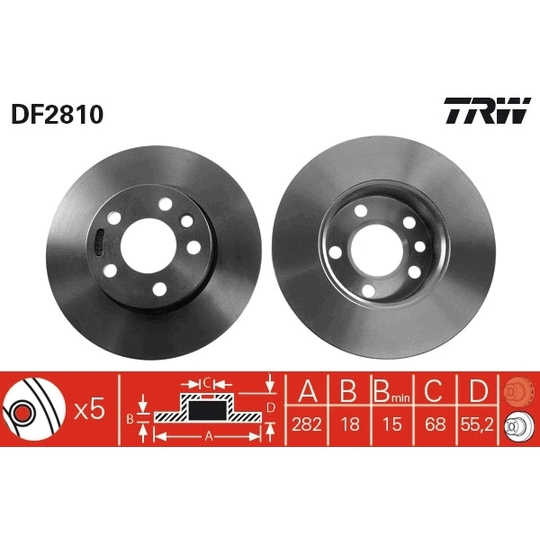DF2810 - Brake Disc 