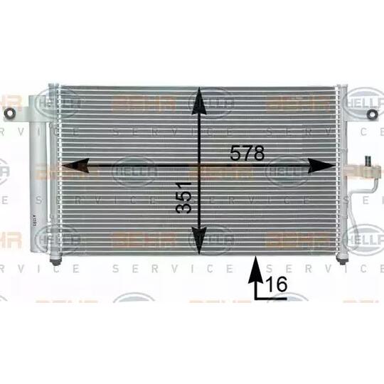 8FC 351 302-311 - Condenser, air conditioning 