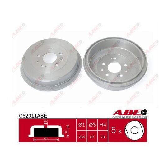 C62011ABE - Brake Drum 