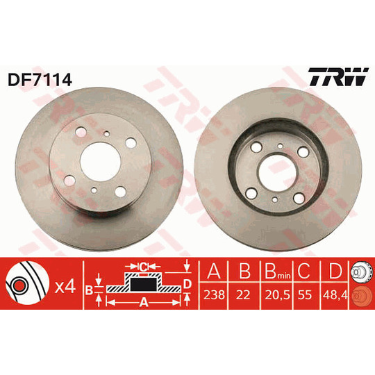 DF7114 - Brake Disc 