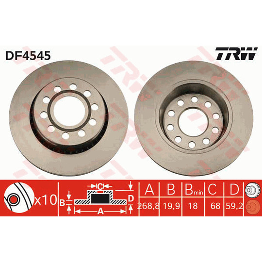 DF4545 - Brake Disc 
