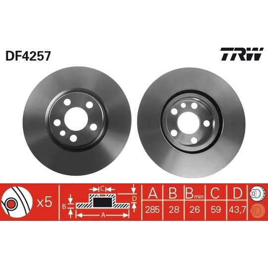 DF4257 - Brake Disc 