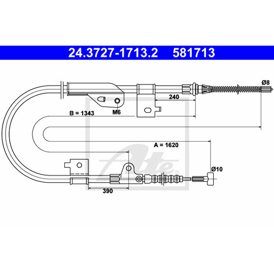 24.3727-1713.2 - Cable, parking brake 