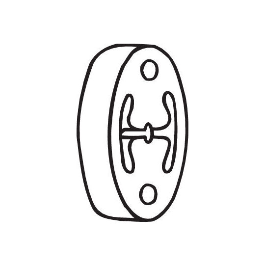 255-134 - Rubber Strip, exhaust system 