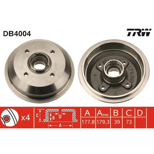 DB4004 - Brake Drum 