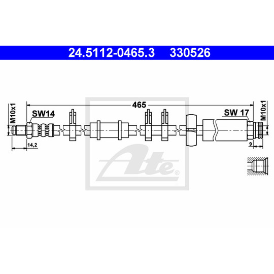 24.5112-0465.3 - Brake Hose 