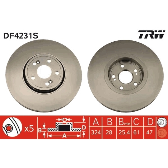 DF4231S - Brake Disc 