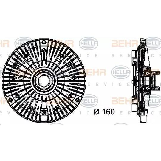 8MV 376 732-091 - Clutch, radiator fan 