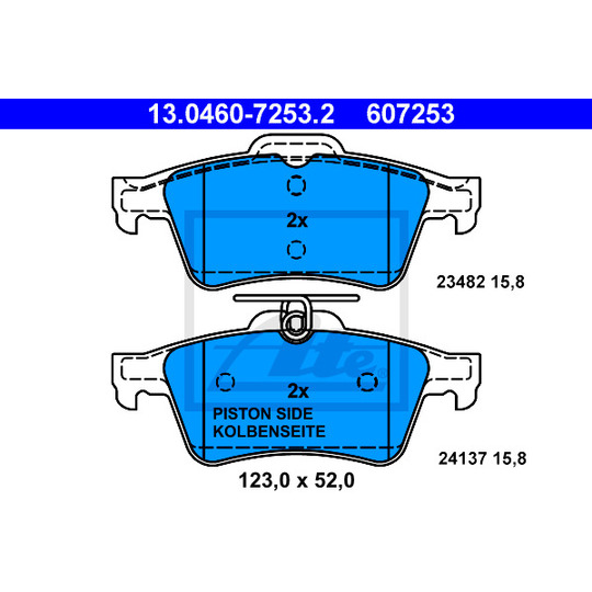 13.0460-7253.2 - Brake Pad Set, disc brake 