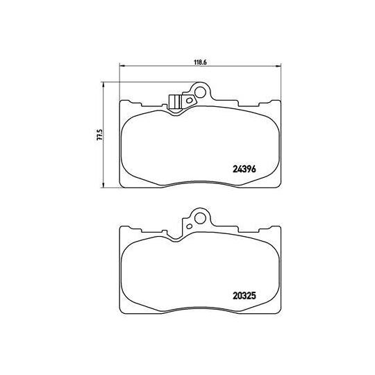 P 83 072 - Brake Pad Set, disc brake 