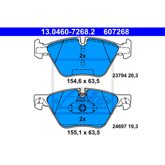 13.0460-7268.2 - Brake Pad Set, disc brake 