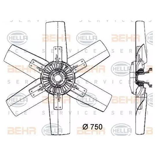8MV 376 730-311 - Fan, radiator 