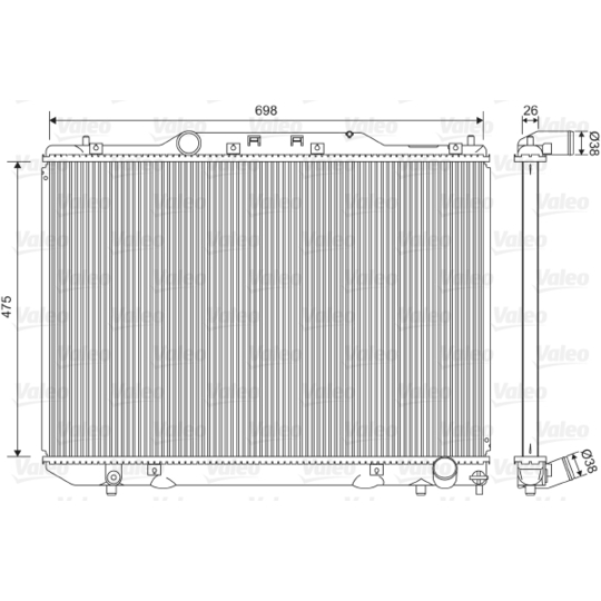 734850 - Radiator, engine cooling 