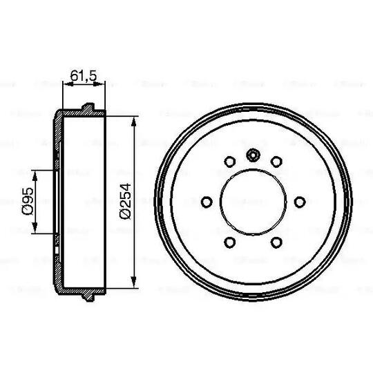 0 986 477 145 - Brake Drum 