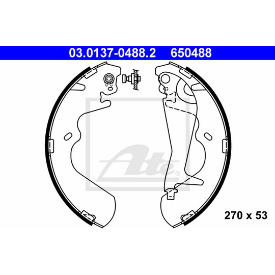 03.0137-0488.2 - Brake Shoe Set 