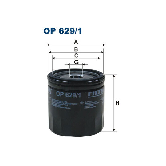 OP 629/1 - Oil filter 