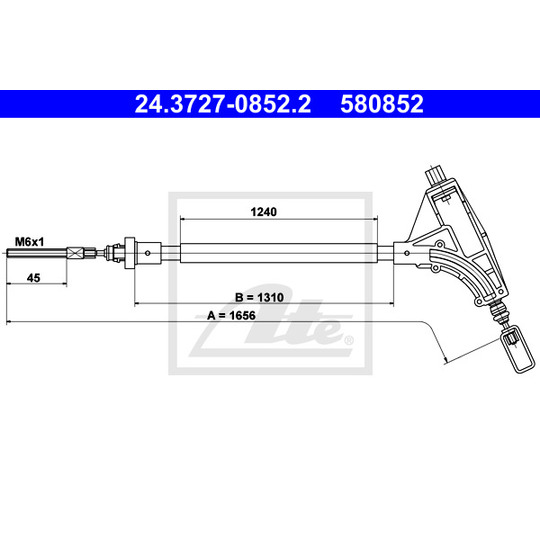 24.3727-0852.2 - Cable, parking brake 